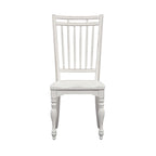 Chaise d'appoint à dossier à barreaux Magnolia Manor blanc antique, écorce patinée