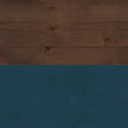 Classeur Nantucket à 1 tiroir de 22 pouces, aucun assemblage requis, denim bleu et whiskey