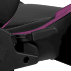Chaise de jeu ergonomique de course avec dossier entièrement inclinable en similicuir rouge