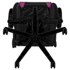 Chaise de jeu ergonomique de course avec dossier entièrement inclinable en similicuir rouge