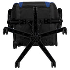 Chaise de jeu ergonomique de course avec dossier entièrement inclinable en similicuir rouge