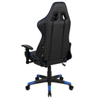 Chaise de jeu ergonomique de course avec dossier entièrement inclinable en similicuir rouge