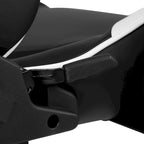 Chaise de jeu ergonomique de course avec dossier entièrement inclinable en similicuir rouge