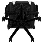 Chaise de jeu ergonomique de course avec dossier entièrement inclinable en similicuir rouge
