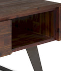 Mitchell Table basse rectangulaire moderne en bois massif et métal de 122 cm de large - 122 L x 56 P x 46 H