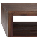 Mitchell Table basse rectangulaire moderne en bois massif et métal de 122 cm de large - 122 L x 56 P x 46 H