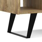 Mitchell Table basse rectangulaire moderne en bois massif et métal de 122 cm de large - 122 L x 56 P x 46 H