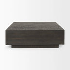 Table basse flottante carrée en bois massif Hayden