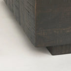 Table basse flottante carrée en bois massif Hayden