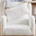 Fauteuil à bascule moderne à dossier haut pour salon, avec deux poches latérales