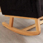 Fauteuil à bascule moderne à dossier haut pour salon, avec deux poches latérales