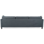 Canapé d'angle moderne en tissu 108 po avec ottoman et oreillers