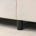 Canapé d'angle moderne en tissu 108 po avec ottoman et oreillers