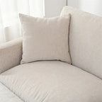 Canapé d'angle moderne en tissu 108 po avec ottoman et oreillers