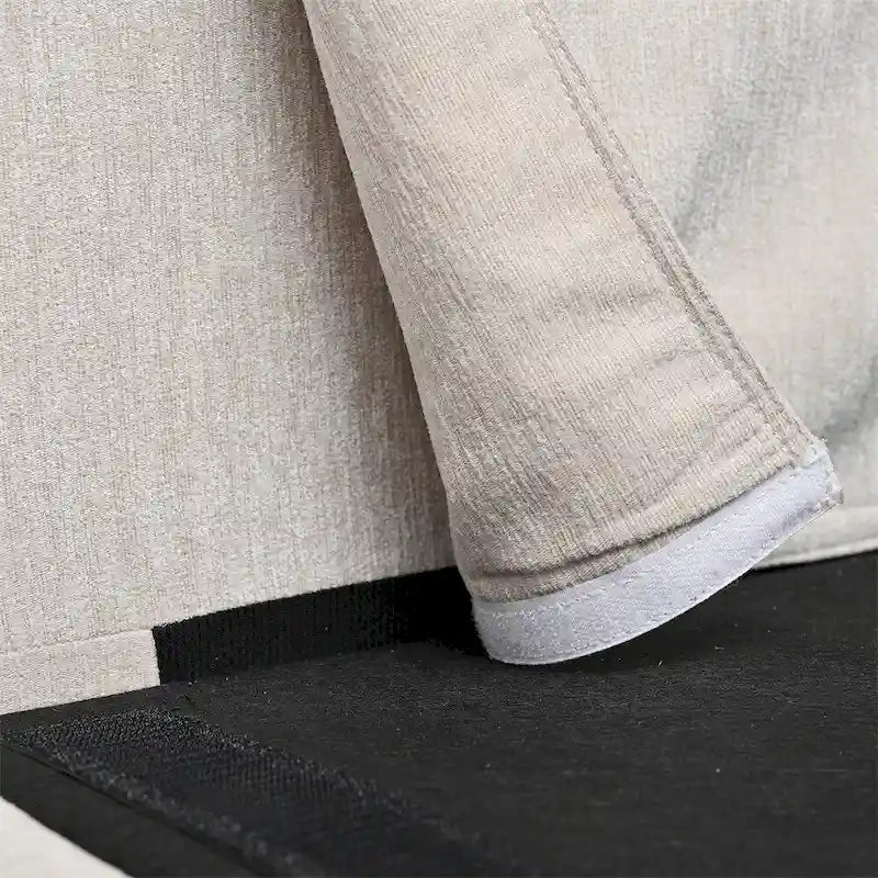 Canapé d'angle moderne en tissu 108 po avec ottoman et oreillers