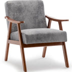 Fauteuil d'appoint à cadre en bois massif