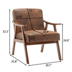 Fauteuil d'appoint à cadre en bois massif