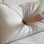 Canapé d'angle modulable convertible en U de 163 po, rembourré de duvet pour un confort moelleux