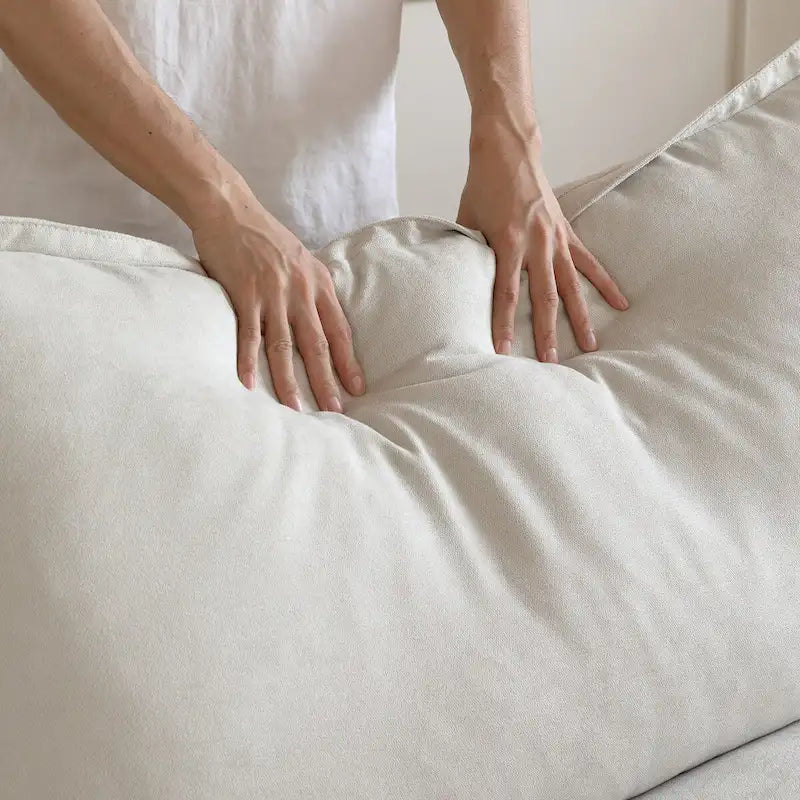 Canapé d'angle modulable convertible en U de 163 po, rembourré de duvet pour un confort moelleux