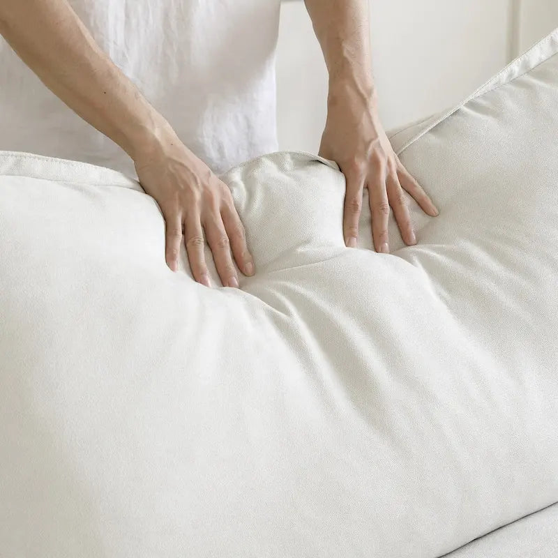 Canapé d'angle modulable convertible en U de 163 po, rembourré de duvet pour un confort moelleux