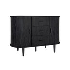 Meuble d'appoint avec portes tambours coulissantes en douceur