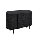 Meuble d'appoint avec portes tambours coulissantes en douceur