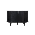 Meuble d'appoint avec portes tambours coulissantes en douceur