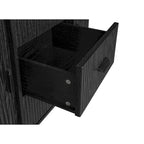 Meuble d'appoint avec portes tambours coulissantes en douceur