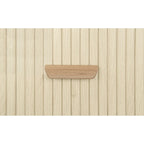 Meuble d'appoint avec portes tambours coulissantes en douceur
