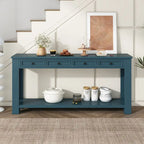 Console d'entrée pour couloir, table de canapé avec tiroirs de rangement et étagère inférieure