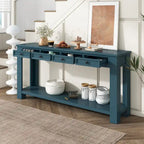 Console d'entrée pour couloir, table de canapé avec tiroirs de rangement et étagère inférieure