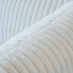 Canapé d'angle en tissu polyester, canapé sectionnel moderne avec pouf