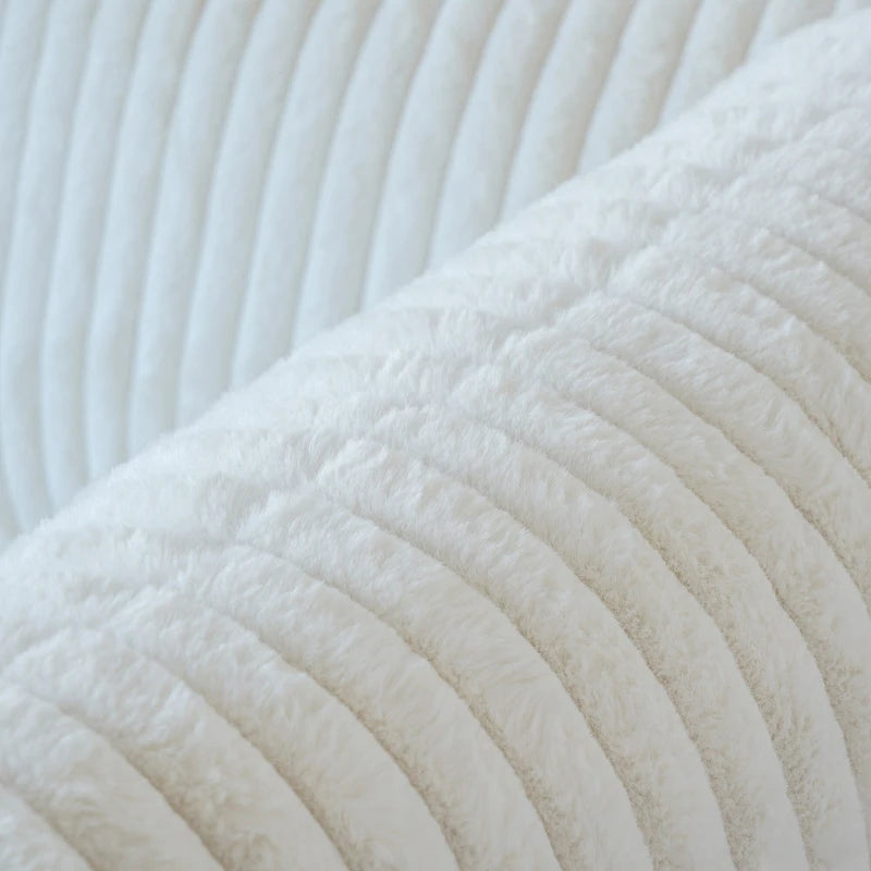 Canapé d'angle en tissu polyester, canapé sectionnel moderne avec pouf