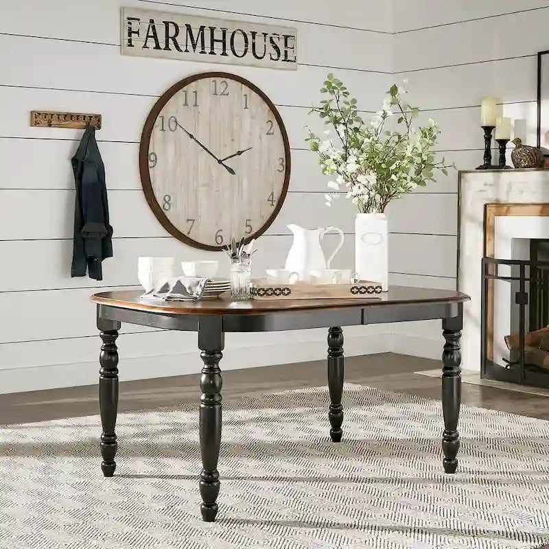 Table de salle à manger bicolore antique Mackenzie Country