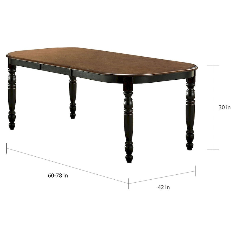 Table de salle à manger bicolore antique Mackenzie Country