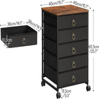 Commode de classement à 5 tiroirs - 15.7P x 15.7L x 25.7H