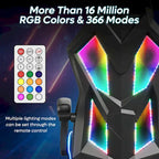 Chaise de jeu ergonomique avec lumières LED RGB, chaise d'ordinateur en tissu ventilé avec coussin à ressorts ensachés et accoudoirs articulés