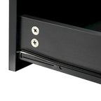 Table basse carrée rotative à 360° avec 2 tiroirs