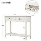 Console Daisy avec 2 tiroirs et étagère inférieure