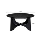 Table basse ronde en bois contemporaine et élégante avec pieds croisés attrayants
