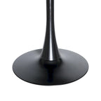 Table à manger ronde Bristol 40 pour 4 personnes avec plateau en bois MDF et base en acier noir, pour cuisine et salle à manger